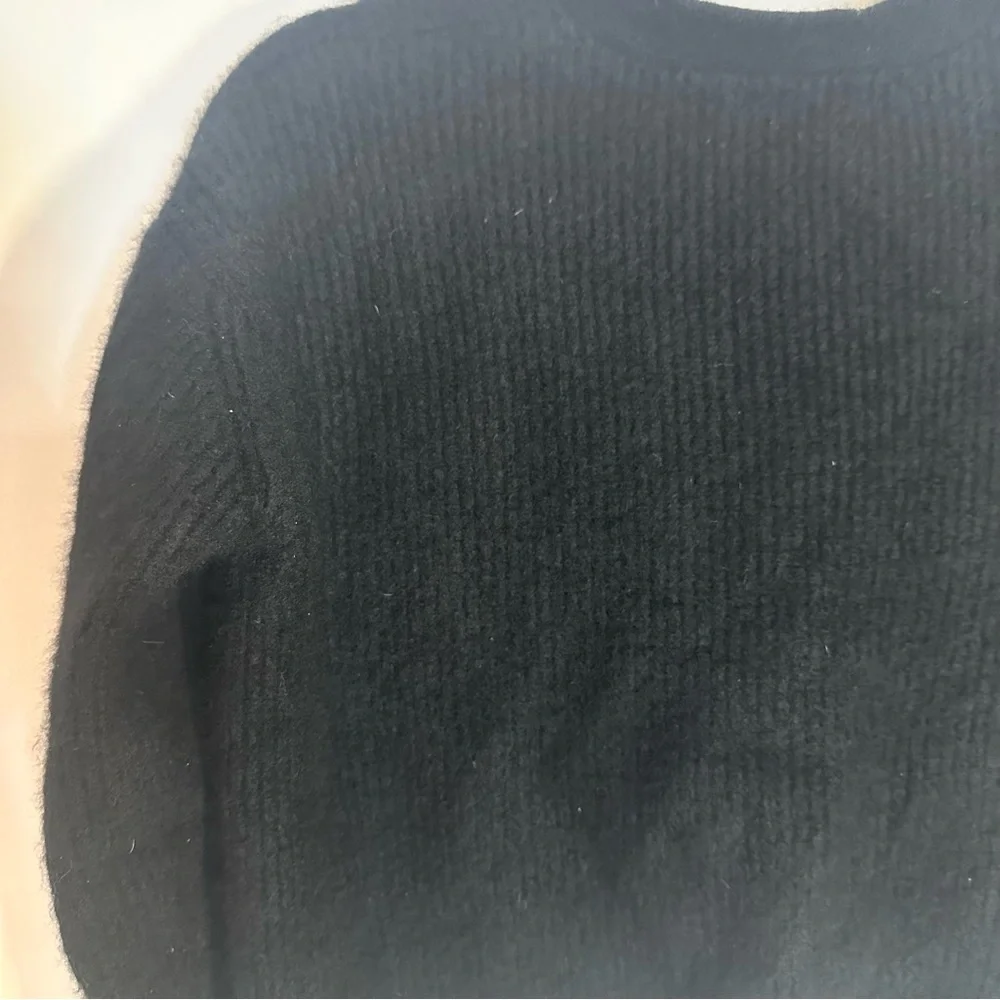 Quince 100% Cashmere Black Button Front Cardigan Sweater S - Picture 13 of 16